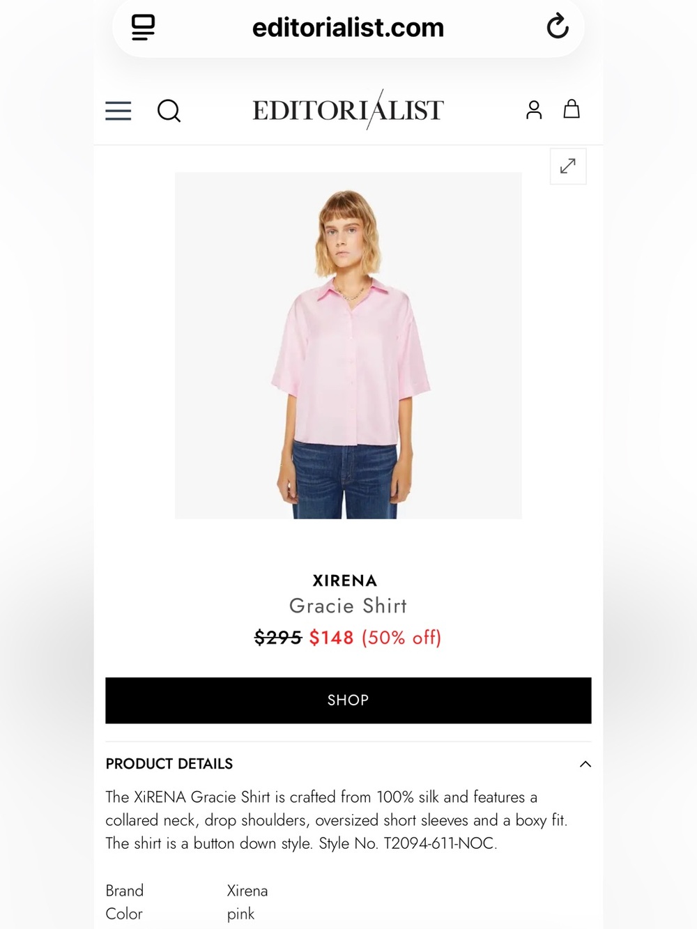 Xirena silk shirt